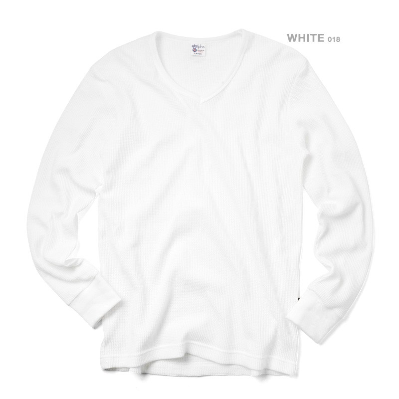 Alpha Industries ALPHA アルファ L/S Vネック ワッフルTシャツ