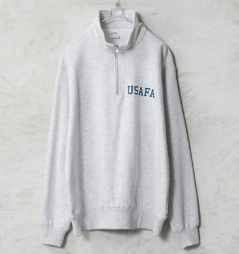 HOUSTON（ヒューストン） 22352 USAFA プリント ハーフジップ