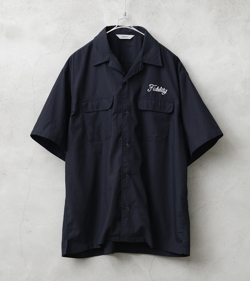 FIDELITY フィデリティ WO-25575002 LOGO EMB TENCEL SS SHIRT ロゴ エンブレム テンセル ショートスリーブ シャツ 日本製【クーポン対象外】【T】 | FIDELITY | 01