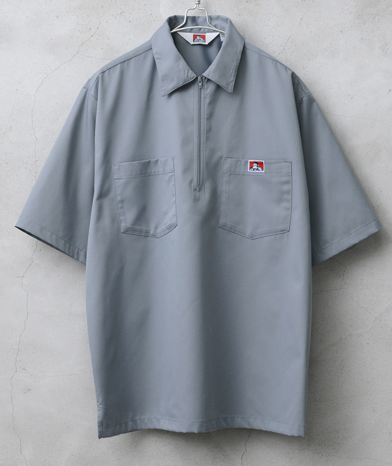 BEN DAVIS ベンデイビス T-25580030 1/2 ZIP S/S SHIRT ハーフ BEN DAVIS ベンデイビス T-25580030 1/2 ZIP S/S SHIRT ハーフ