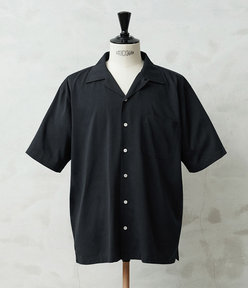 新品 ink PUCKER ナイロン ノーカラー ワイド シャツ ジャケット 新品 ink PUCKER ナイロン ノーカラー ワイド シャツ ジャケット