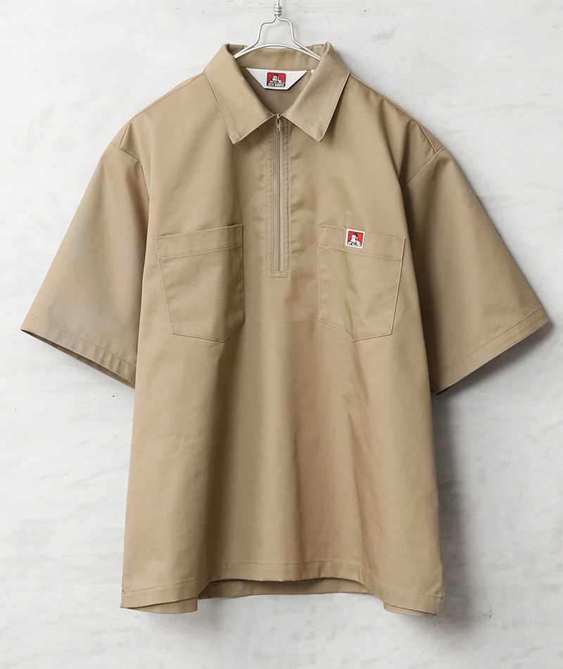BEN DAVIS（ベンデイビス） ND-26580025 1/2 ZIP S/S SHIRT ハーフ
