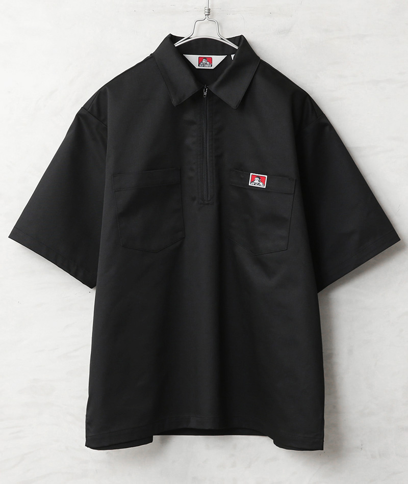 BEN DAVIS（ベンデイビス） ND-26580025 1/2 ZIP S/S SHIRT ハーフ