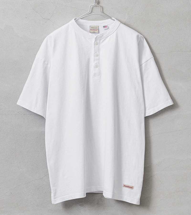 ワイパーインク別注　グッドウェア　ヘンリーネック　BIG Goodwear グッドウェア 2W7-15201 USAコットン S/S ヘンリー