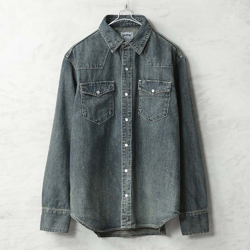 ウエスタンデニムシャツ HOUSTON（ヒューストン） 40695 USA COTTON DENIM WESTERN SHIRT USA