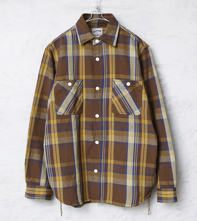 HOUSTON ヒューストン 40957 チェック ビエラシャツ メンズ ワーク