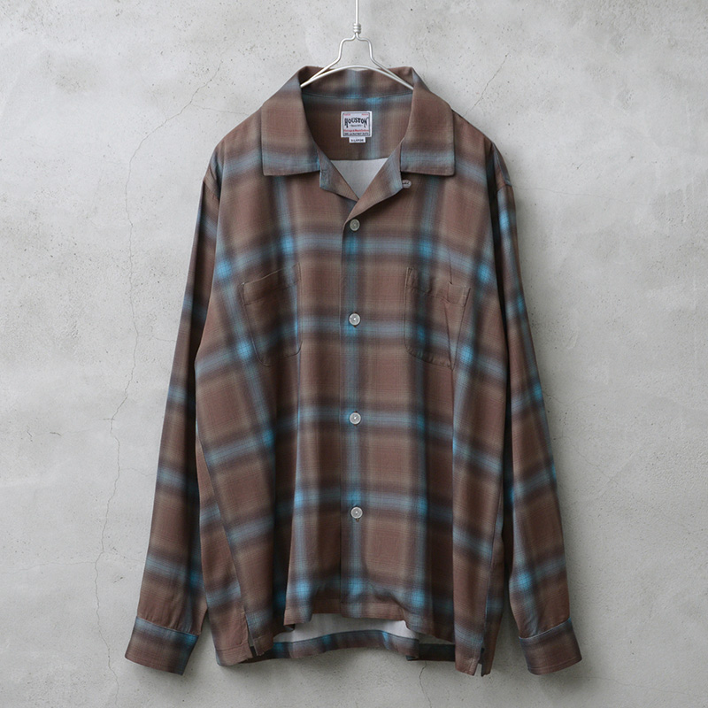 HOUSTON（ヒューストン） 41188 OMBRE L/S CHECK SHIRT オンブレ