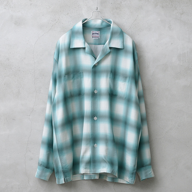 HOUSTON（ヒューストン） 41188 OMBRE L/S CHECK SHIRT オンブレ
