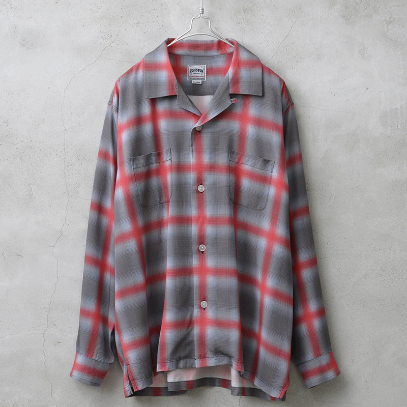 HOUSTON（ヒューストン） 41188 OMBRE L/S CHECK SHIRT オンブレ