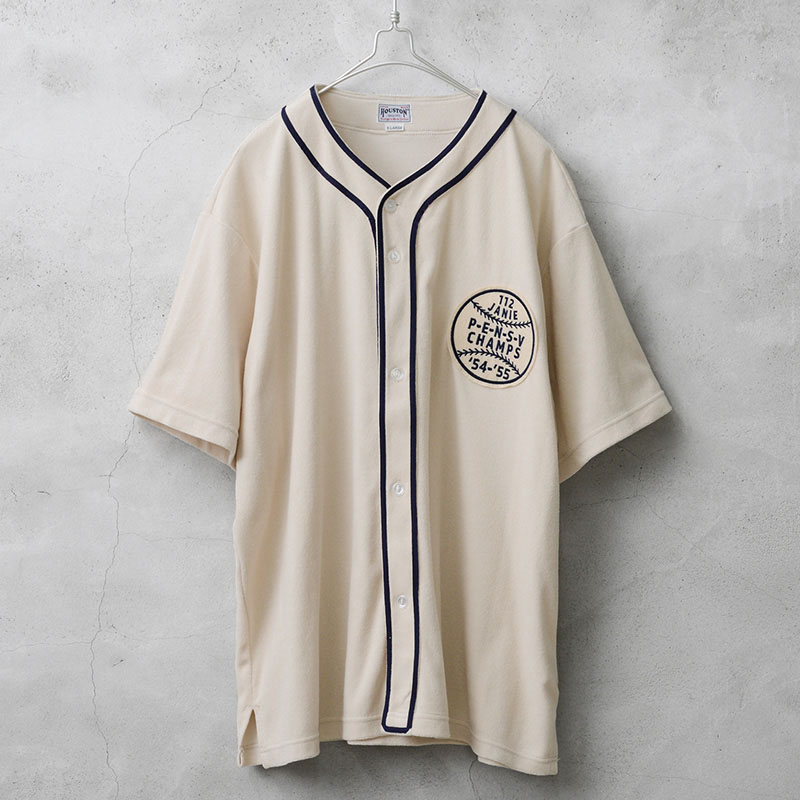HOUSTON ヒューストン 41231 PILE BASEBALL SHIRT パイル ベース