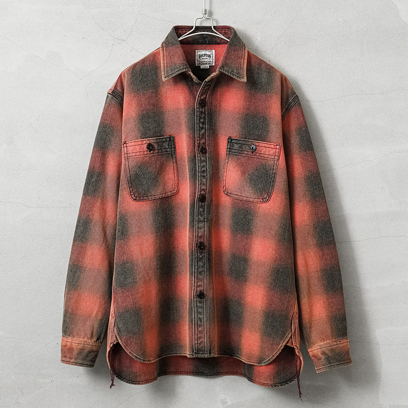 HOUSTON（ヒューストン） 41252VW VINTAGE OMBRE CHECK VIYELLA SHIRT