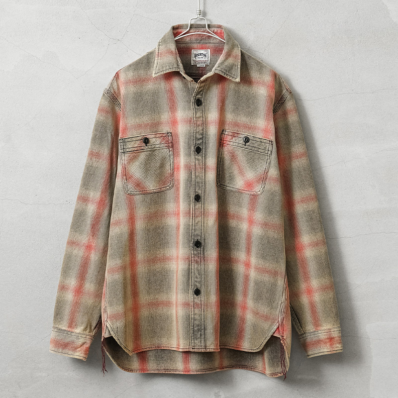 HOUSTON（ヒューストン） 41252VW VINTAGE OMBRE CHECK VIYELLA SHIRT