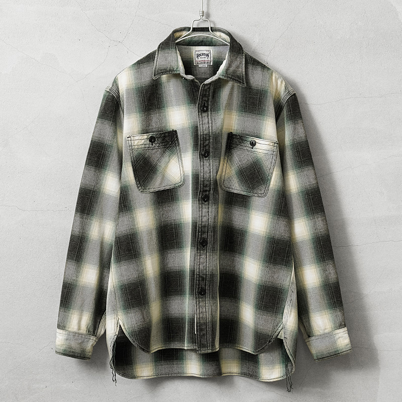 HOUSTON（ヒューストン） 41252VW VINTAGE OMBRE CHECK VIYELLA SHIRT