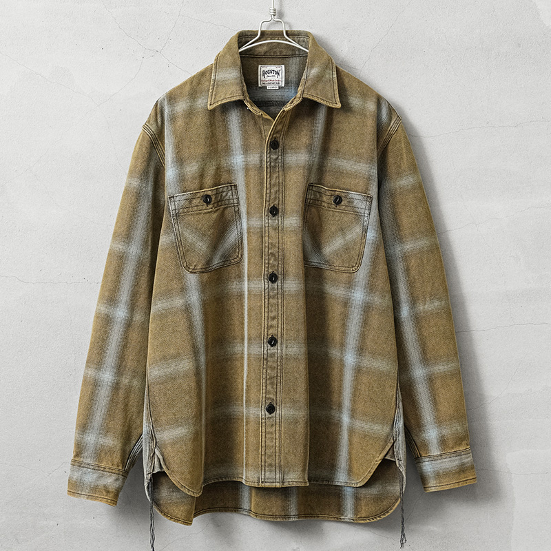 HOUSTON（ヒューストン） 41252VW VINTAGE OMBRE CHECK VIYELLA SHIRT