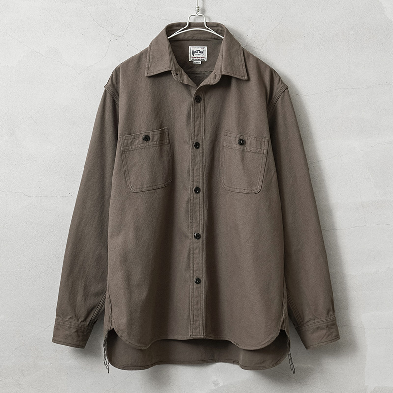 HOUSTON（ヒューストン） 41254 SOLID VIYELLA SHIRT ソリッド ビエラ