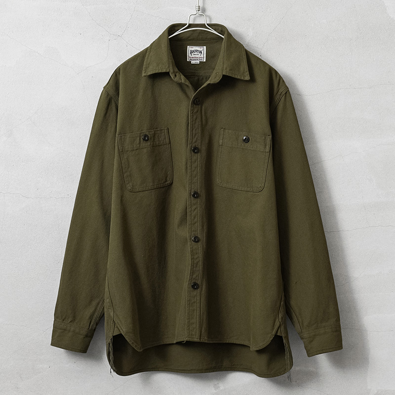 HOUSTON（ヒューストン） 41254 SOLID VIYELLA SHIRT ソリッド ビエラ