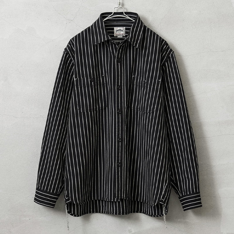 HOUSTON（ヒューストン） 41255 STRIPE VIYELLA SHIRT ストライプ