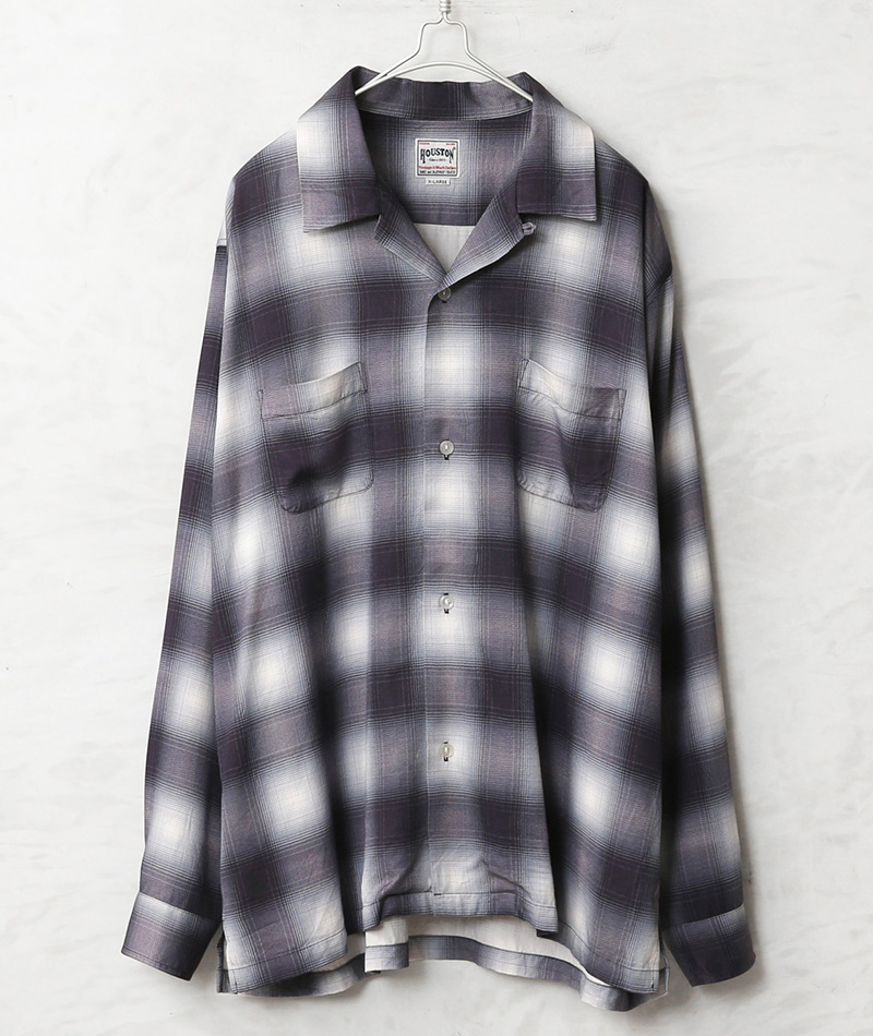 HOUSTON（ヒューストン） 41284 OMBRE CHECK L/S SHIRT オンブレー