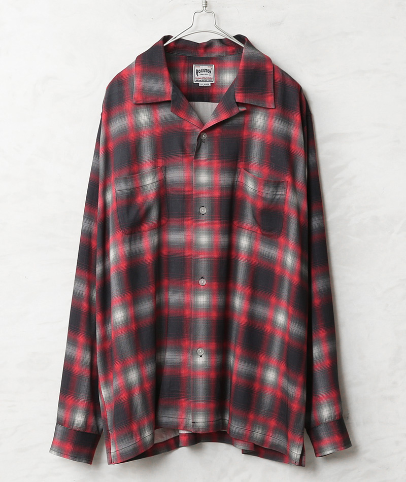 HOUSTON（ヒューストン） 41284 OMBRE CHECK L/S SHIRT オンブレー