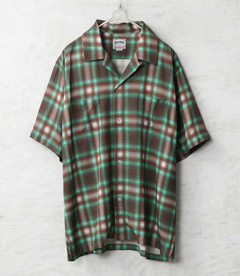 HOUSTON（ヒューストン） 41285 OMBRE CHECK S/S SHIRT オンブレー