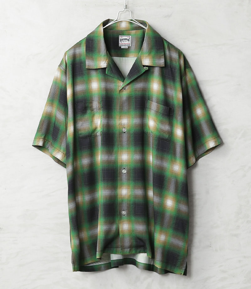 HOUSTON（ヒューストン） 41285 OMBRE CHECK S/S SHIRT オンブレー