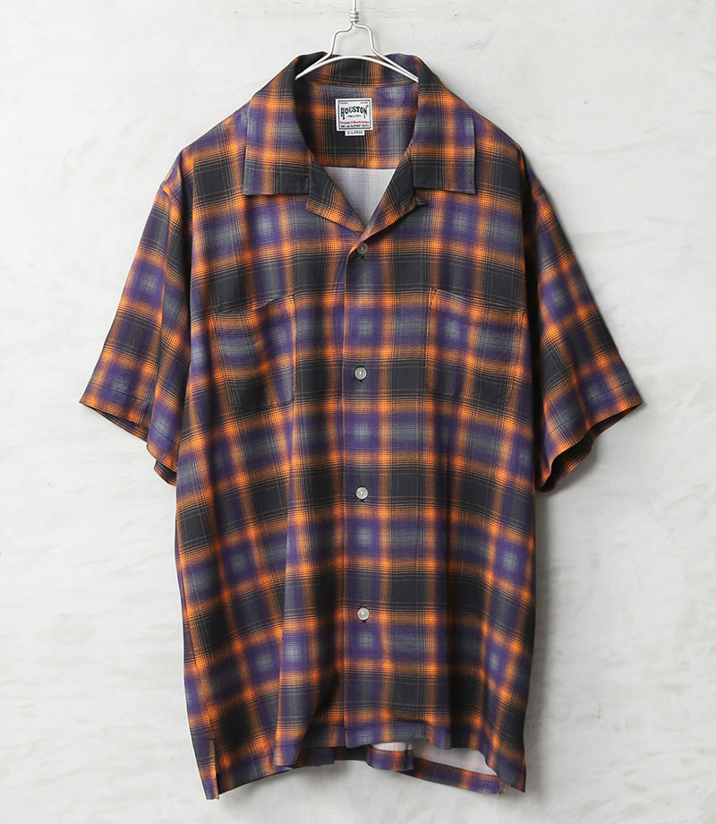 HOUSTON（ヒューストン） 41285 OMBRE CHECK S/S SHIRT オンブレー
