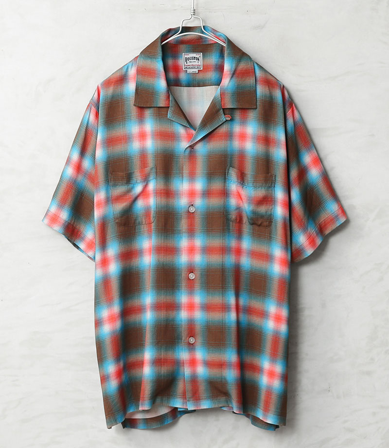 HOUSTON（ヒューストン） 41285 OMBRE CHECK S/S SHIRT オンブレー