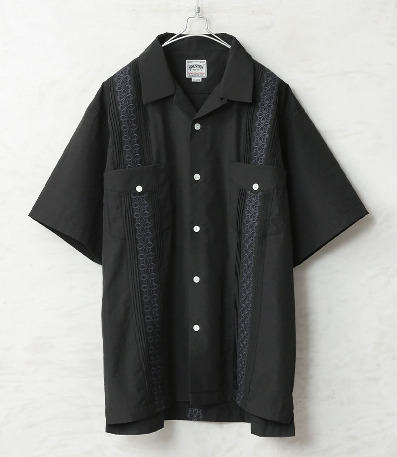 HOUSTON（ヒューストン） 41306 EMB CUBA SHIRT（BOTANICAL）刺繍
