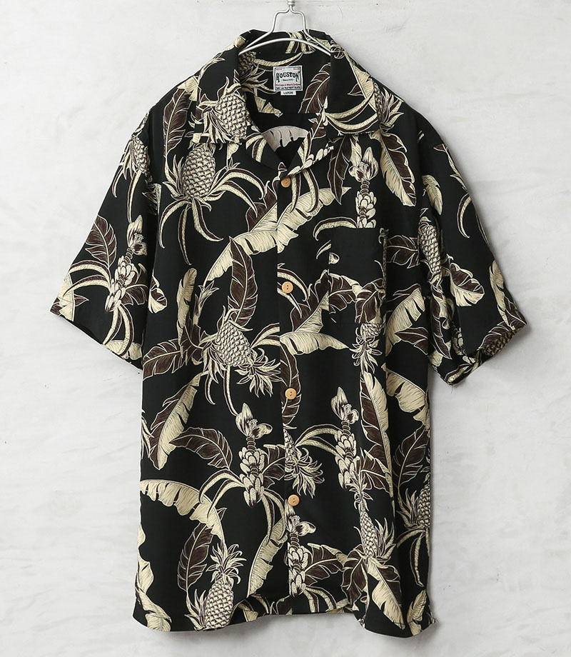 HOUSTON（ヒューストン） 41351 ALOHA SHIRT（PINEAPPLE）アロハシャツ