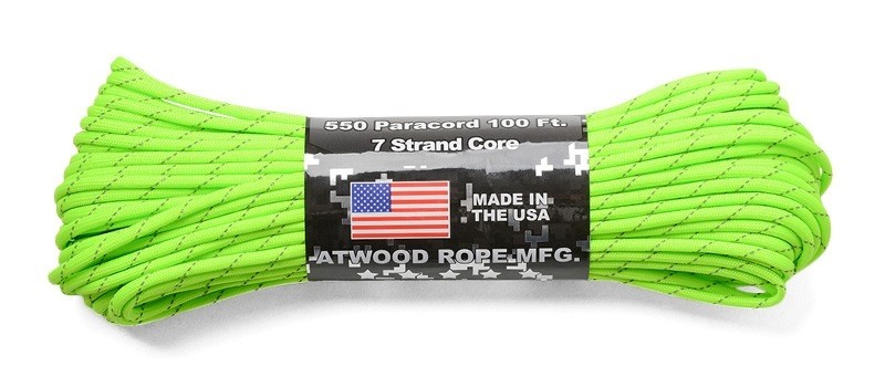 ATWOOD ROPE MFG. アトウッド・ロープ 7Strand 550Lbs パラコード 100フィート REFLECTIVE MADE IN  USA テント ロープ 紐【クーポン対象外】【T】