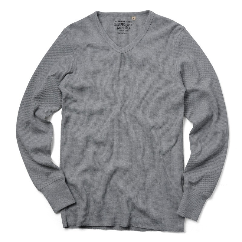 ポイント10倍！AVIREX アビレックス 6163462 長袖 サーマル VネックTシャツメンズ ロンT カットソー 無地 ブランド【7833930008】【クーポン対象外】【T】 | AVIREX | 03