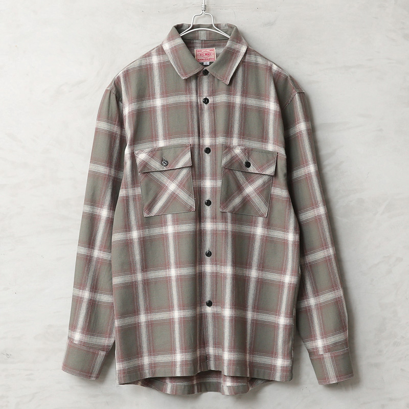BIG MIKE（ビッグマイク） Light Flannel Shirts ライト フランネル L