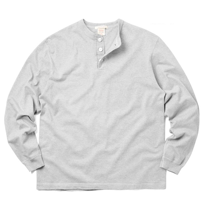 BARNS バーンズ BR-3044 ヴィンテージ L/S Vガゼット ヘンリーネックTシャツ 日本製 メンズ ロンT カットソー 無地  ブランド【Sx】【T】