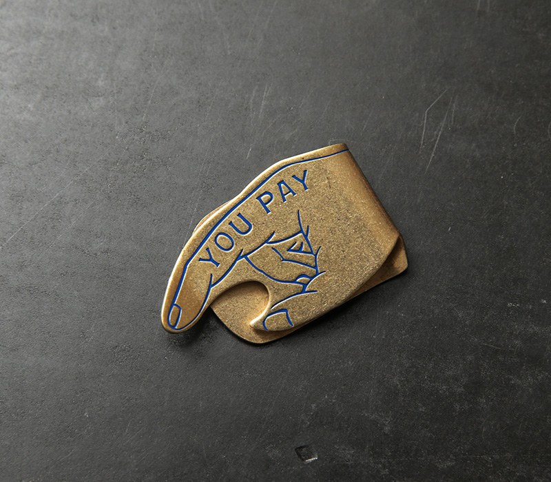 BUTTON WORKS ボタンワークス BW-0185 “YOU PAY”MONEY CLIP 2