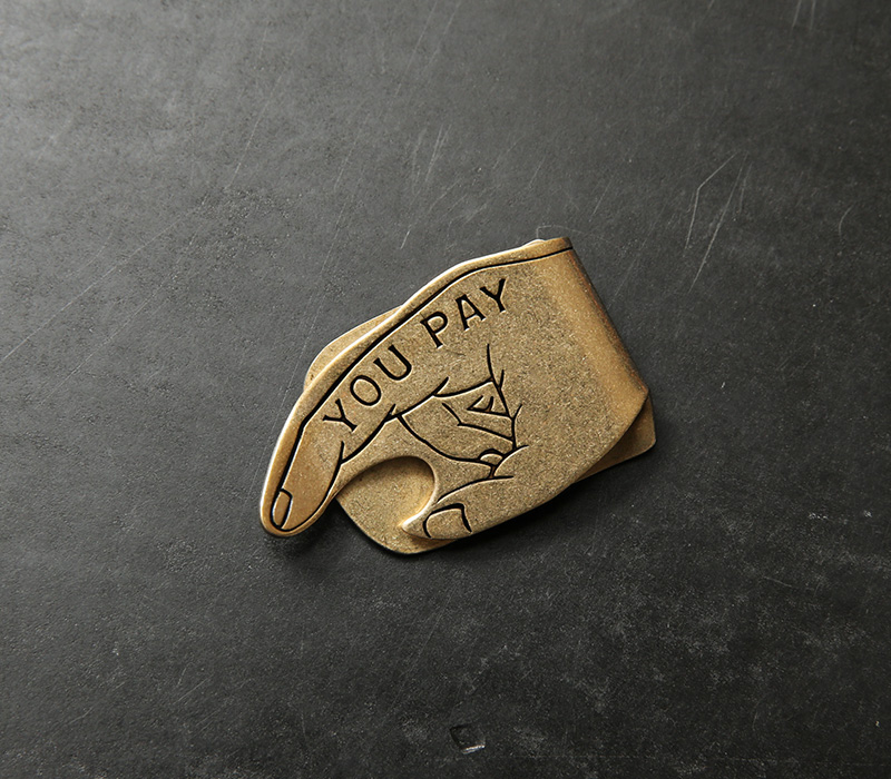 BUTTON WORKS ボタンワークス BW-0185 “YOU PAY”MONEY CLIP 2