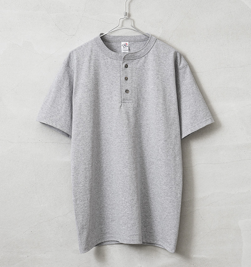 CalCru カルクルー CLCR002 3 BUTTON ヘンリーネック Tシャツ MADE IN