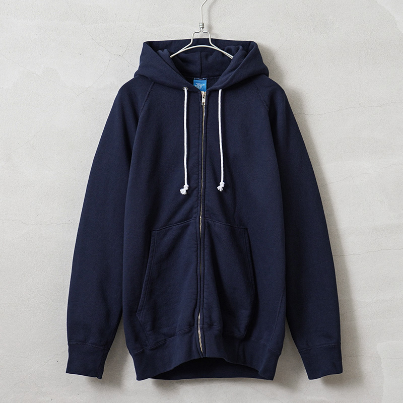 kashwére フード付きパーカー M ネイビー GOOD ON Good On グッドオン GOBW-502 ラグラン ジップ フード