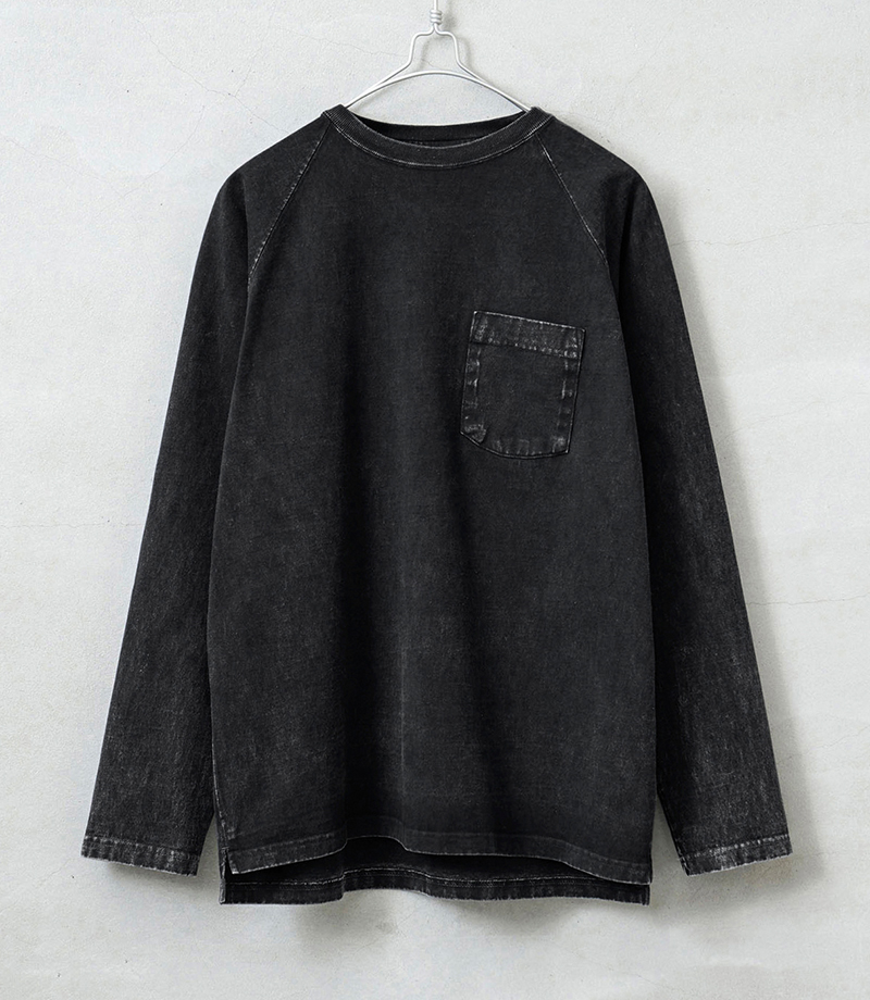 Good On グッドオン GOLT-1805VD L/S ヘビー ラグラン ポケットTシャツ VI...