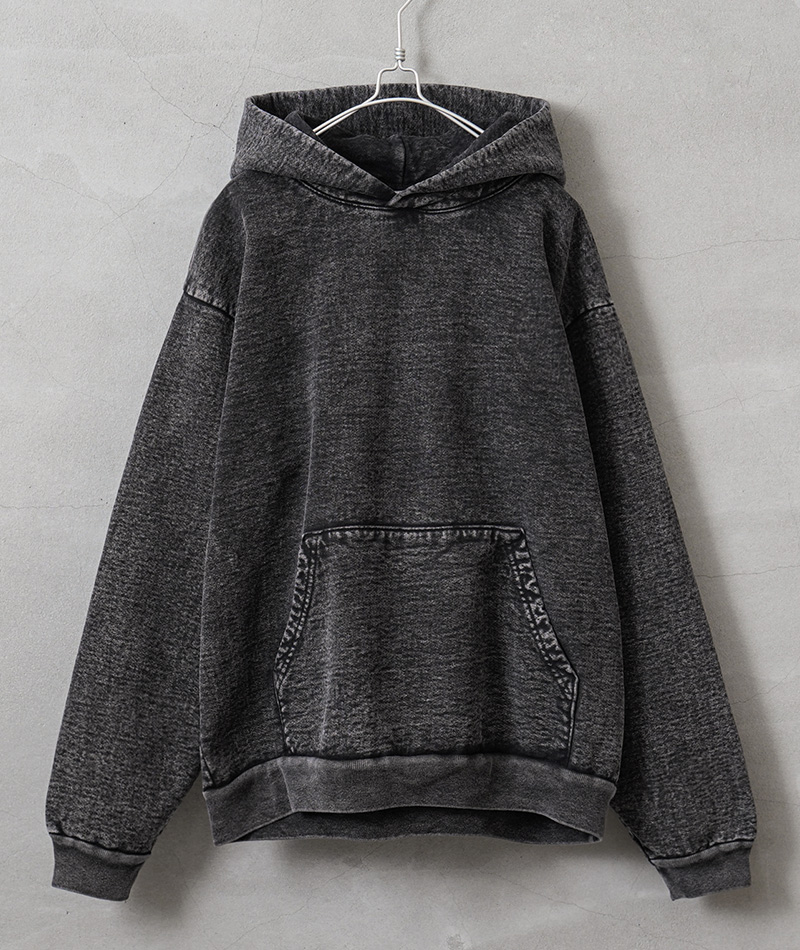 ロサンゼルスアパレル プルオーバー パーカー ミネラルウォッシュ Los Angeles Apparel メンズ 無地 14oz ロスアパ ヘビーウェイト LOS ANGELES APPAREL ロサンゼルスアパレル プルオーバー