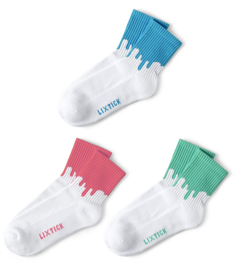 LIXTICK リックスティック DRIP SOCKS 3PACK ドリップ ソックス メンズ レディース スニーカーソックス 柄物 おしゃれ ブランド【クーポン対象外】【T】｜waiper｜07