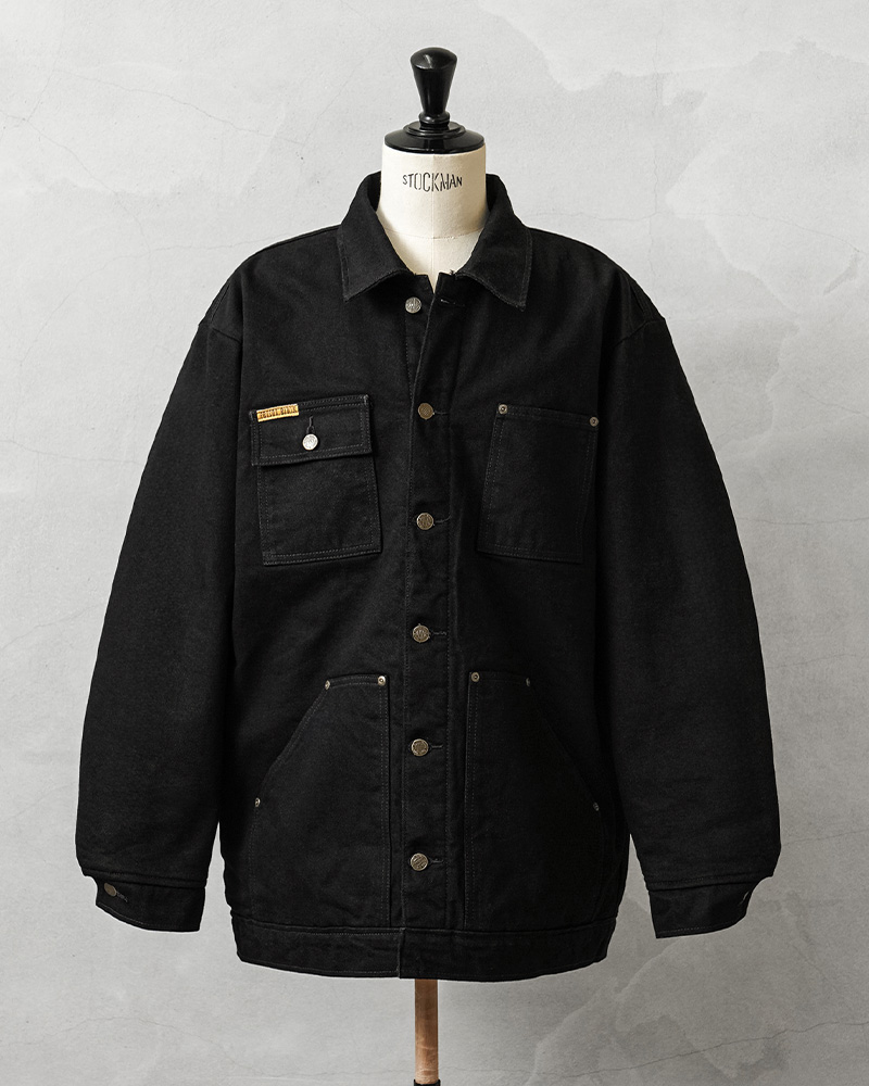 ジャケット・アウター PRISON BLUES DENIM YARD COAT BLACK PRISON BLUES DENIM YARD COAT BLACK
