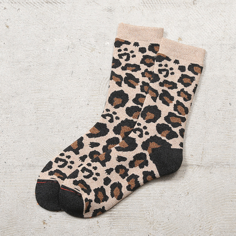 ROTOTO（ロトト） R1340 PILE LEOPARD CREW SOCKS パイル レオパード