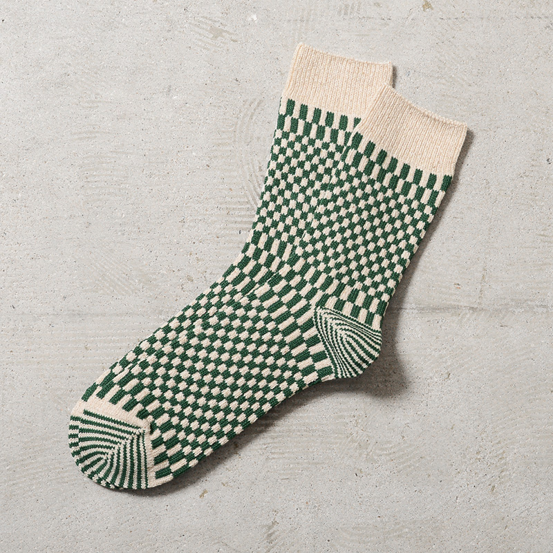 ROTOTO（ロトト） R1621 CHECKERBOARD PATTERN SOCKS チェッカーボード