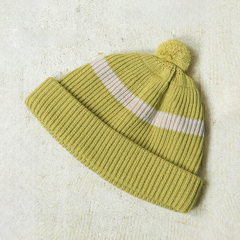 ROTOTO ロトト R5113 STRIPE POMPOM BEANIE ストライプ ポンポン