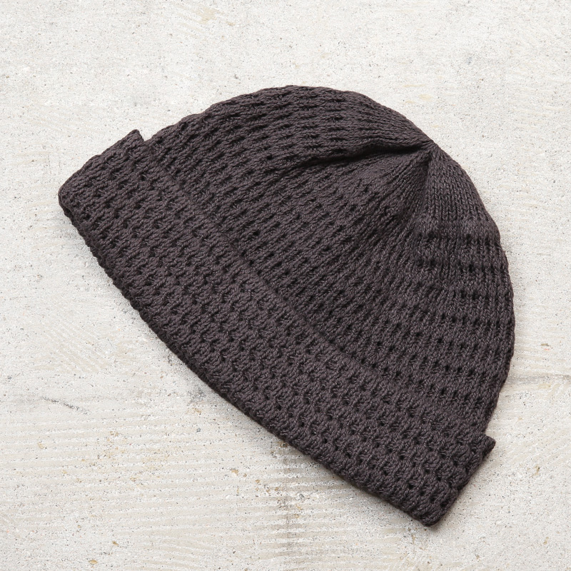 ROTOTO（ロトト） R5163 RECYCLED COTTON OPEN KNIT BEANIE リサイクル