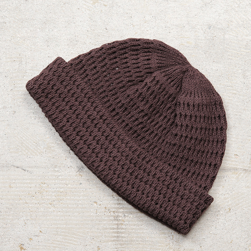 ROTOTO（ロトト） R5163 RECYCLED COTTON OPEN KNIT BEANIE リサイクル