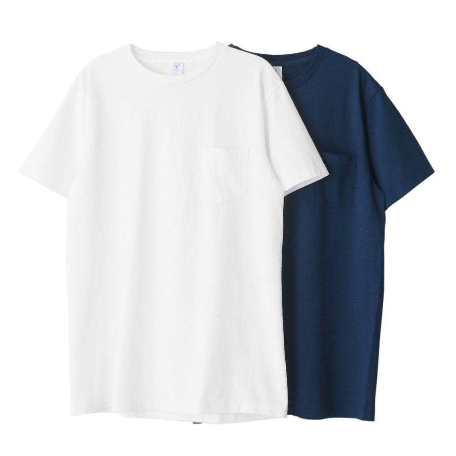 Velva Sheen ベルバシーン 160920 S/S クルーネック ポケットTシャツ 2枚組 MADE IN USA アメリカ製 メンズ レディース パックT ブランド【T】｜waiper｜03