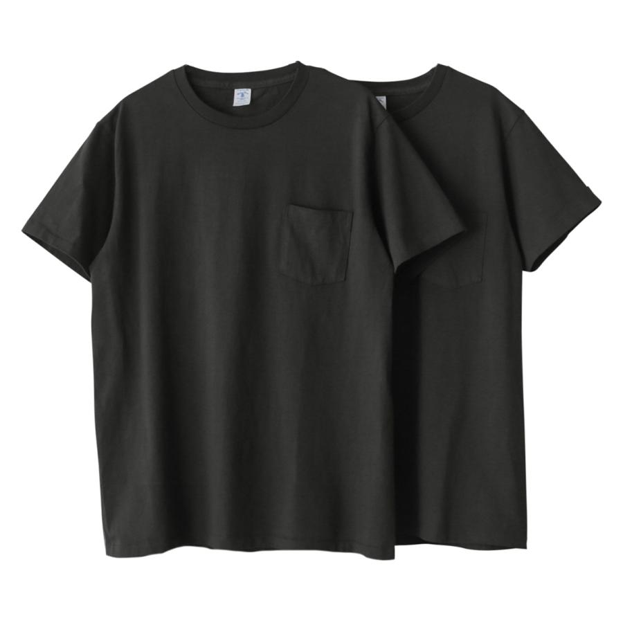 Velva Sheen ベルバシーン 160920 S/S クルーネック ポケットTシャツ 2枚組 MADE IN USA アメリカ製 メンズ レディース パックT ブランド【T】｜waiper｜05