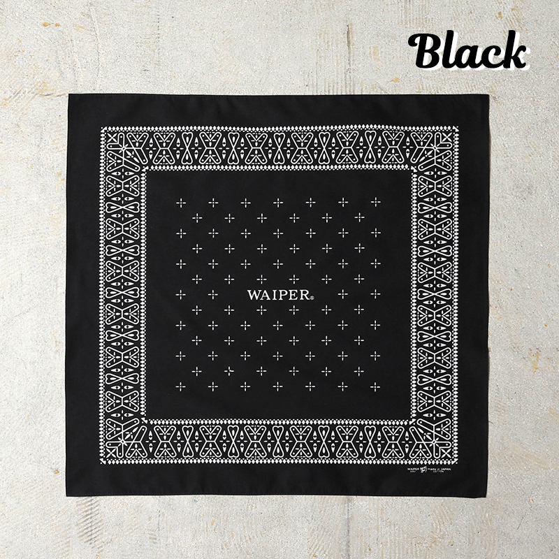 WAIPER.inc ワイパーインク BANDANA CROSS バンダナ クロス柄 日本製 ハンカ...