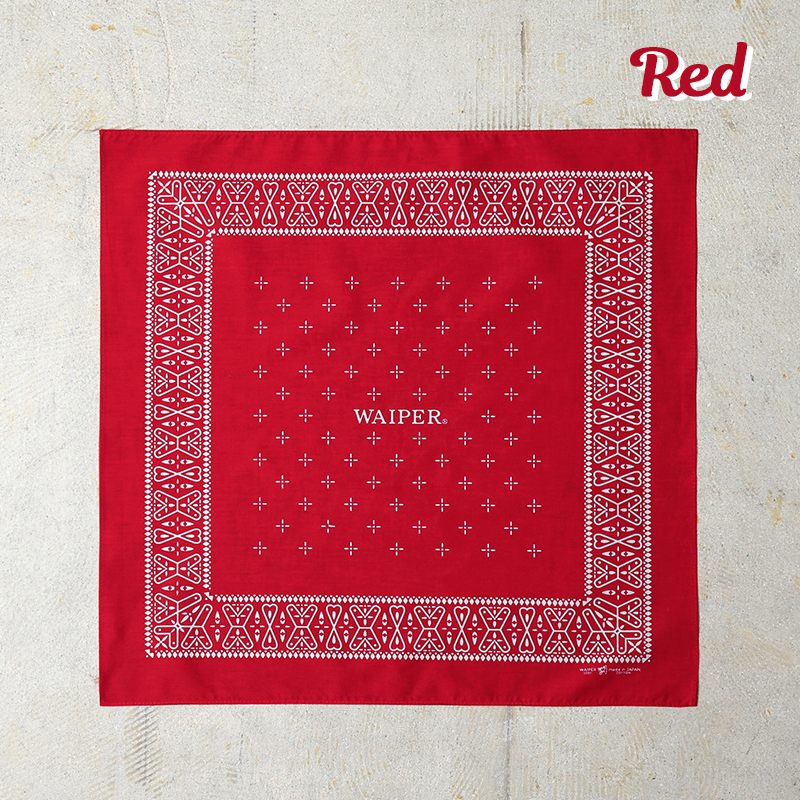 WAIPER.inc ワイパーインク BANDANA CROSS バンダナ クロス柄 日本製 ハンカ...